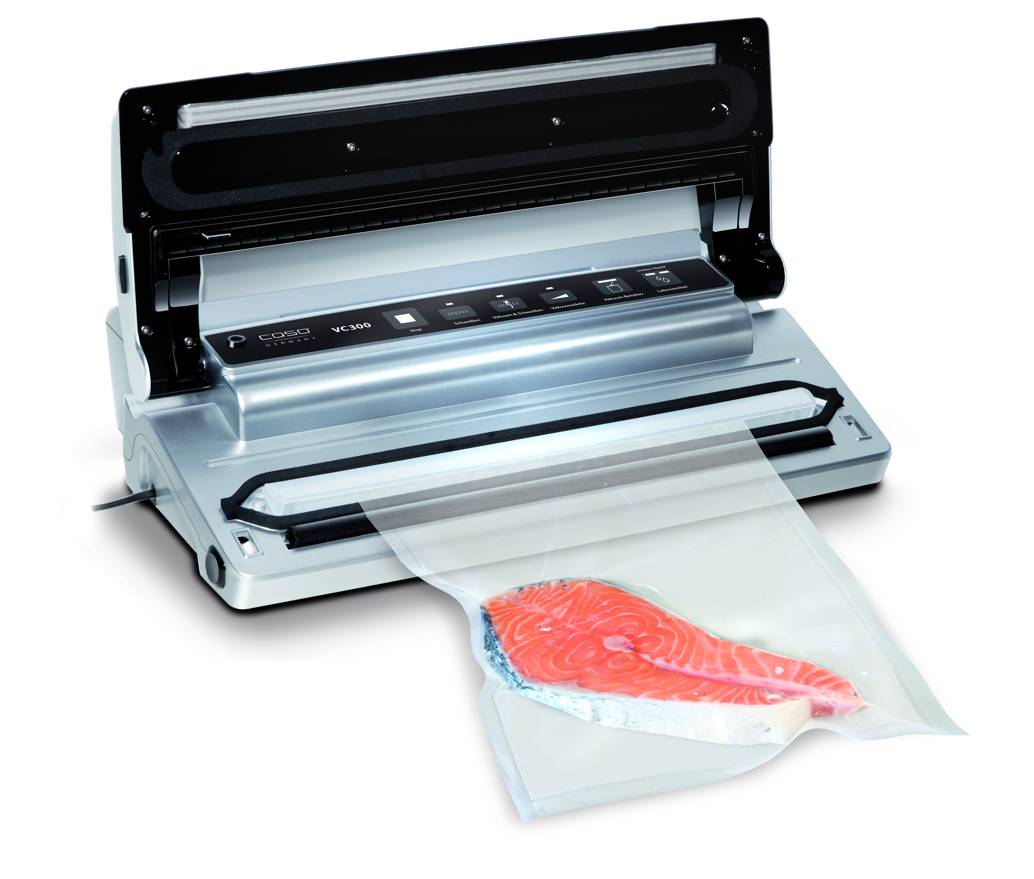 Caso Vakuum VC 300 Pro 12 L/min, 2 svejsetråd, -0,8 bar, stopknap